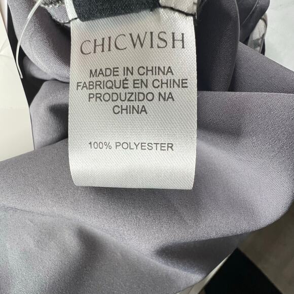 Chicwish Fairy Goth Mesh Faux Wrap Dress M Dark Floral Romantic Whimsigoth NEW - Picture 11 of 13